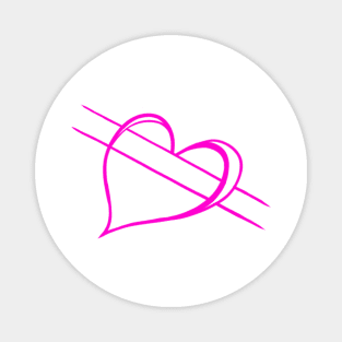 Love in Currency - neon pink version Magnet